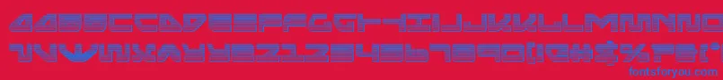 フォントseariderfalconchrome – 赤い背景に青い文字