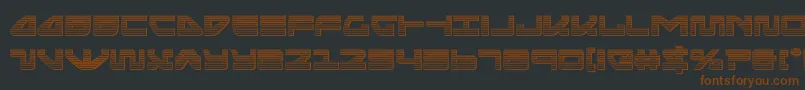 Шрифт seariderfalconchrome – коричневые шрифты на чёрном фоне