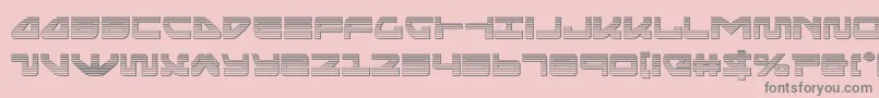 フォントseariderfalconchrome – ピンクの背景に灰色の文字