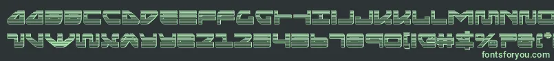 seariderfalconchrome-fontti – vihreät fontit mustalla taustalla