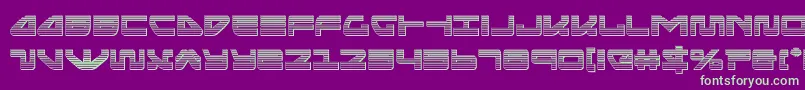 フォントseariderfalconchrome – 紫の背景に緑のフォント