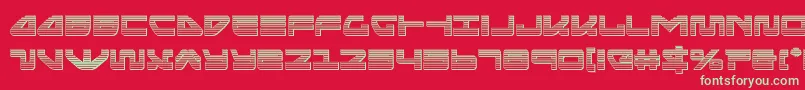 seariderfalconchrome-fontti – vihreät fontit punaisella taustalla