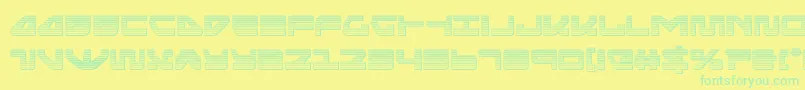 seariderfalconchrome-fontti – vihreät fontit keltaisella taustalla