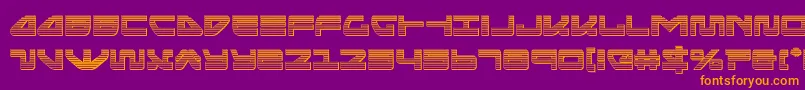 seariderfalconchrome-Schriftart – Orangefarbene Schriften auf violettem Hintergrund