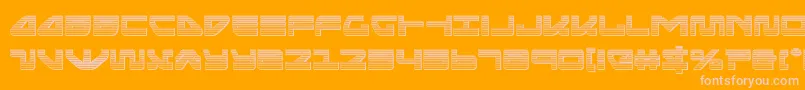 フォントseariderfalconchrome – オレンジの背景にピンクのフォント
