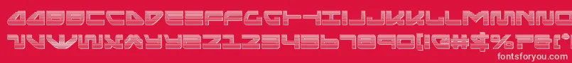 seariderfalconchrome-fontti – vaaleanpunaiset fontit punaisella taustalla