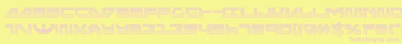 seariderfalconchrome-fontti – vaaleanpunaiset fontit keltaisella taustalla