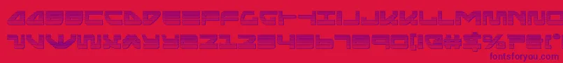 フォントseariderfalconchrome – 赤い背景に紫のフォント