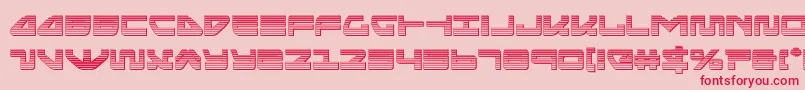 フォントseariderfalconchrome – ピンクの背景に赤い文字