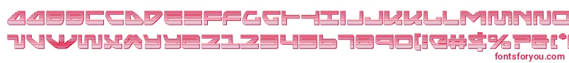 フォントseariderfalconchrome – 白い背景に赤い文字