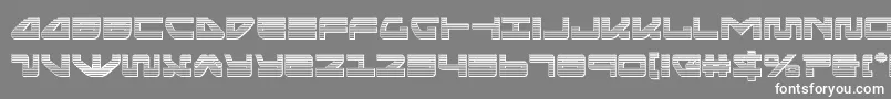 Шрифт seariderfalconchrome – белые шрифты на сером фоне