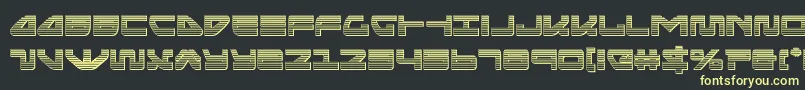 seariderfalconchrome-fontti – keltaiset fontit mustalla taustalla