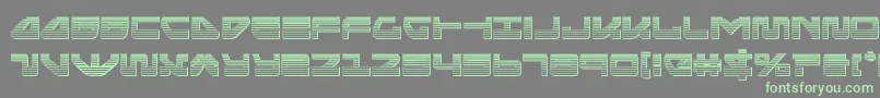 seariderfalconchrome-Schriftart – Grüne Schriften auf grauem Hintergrund