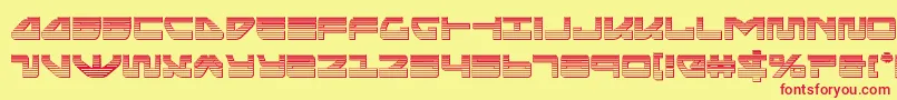 seariderfalconchrome Font – Red Fonts on Yellow Background