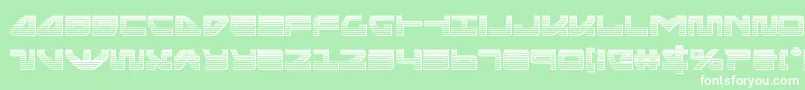 Шрифт seariderfalconchrome – белые шрифты на зелёном фоне