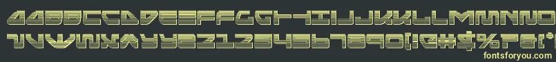 seariderfalconchrome Font – Yellow Fonts on Black Background