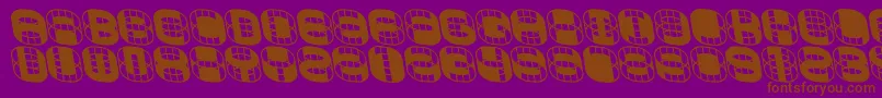 フォントPhonie – 紫色の背景に茶色のフォント