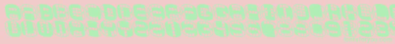 Phonie Font – Green Fonts on Pink Background