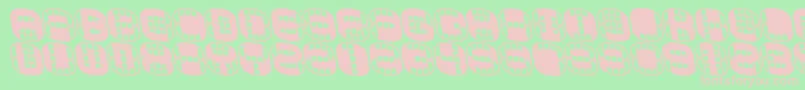 Phonie-fontti – vaaleanpunaiset fontit vihreällä taustalla