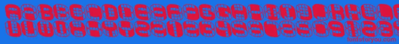 Шрифт Phonie – красные шрифты на синем фоне