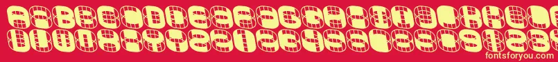 Phonie Font – Yellow Fonts on Red Background