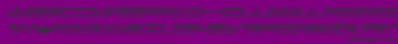 seariderfalconchromeital-Schriftart – Schwarze Schriften auf violettem Hintergrund