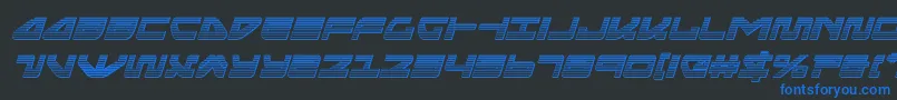 seariderfalconchromeital Font – Blue Fonts on Black Background