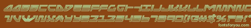 seariderfalconchromeital Font – Green Fonts on Brown Background