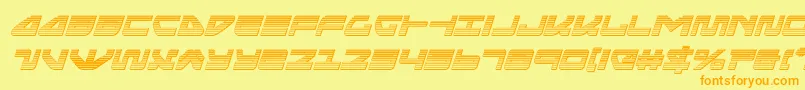 seariderfalconchromeital Font – Orange Fonts on Yellow Background