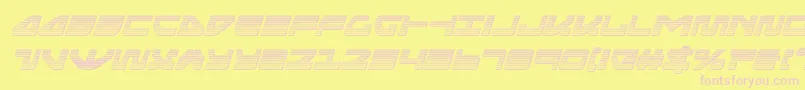 seariderfalconchromeital-fontti – vaaleanpunaiset fontit keltaisella taustalla