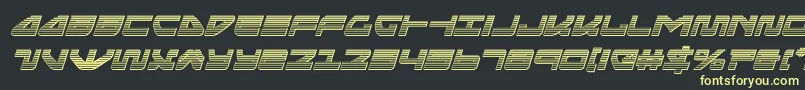seariderfalconchromeital-Schriftart – Gelbe Schriften auf schwarzem Hintergrund