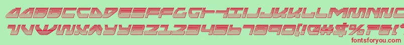 seariderfalconchromeital Font – Red Fonts on Green Background
