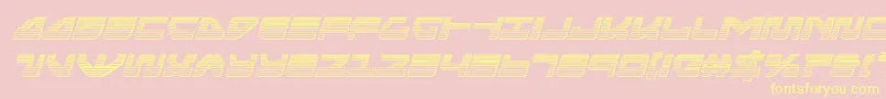 seariderfalconchromeital-Schriftart – Gelbe Schriften auf rosa Hintergrund