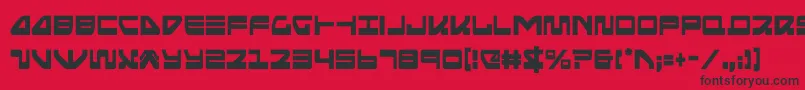 フォントseariderfalconcond – 赤い背景に黒い文字