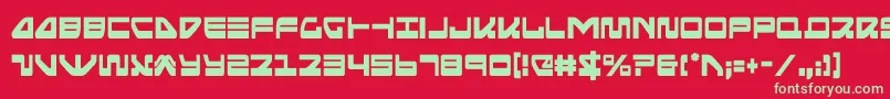 フォントseariderfalconcond – 赤い背景に緑の文字