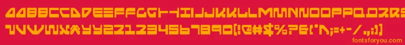 フォントseariderfalconcond – 赤い背景にオレンジの文字