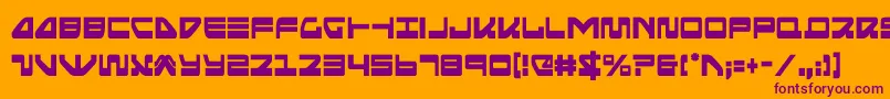 seariderfalconcond Font – Purple Fonts on Orange Background