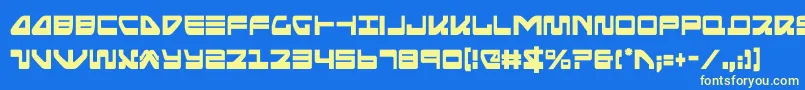 フォントseariderfalconcond – 黄色の文字、青い背景