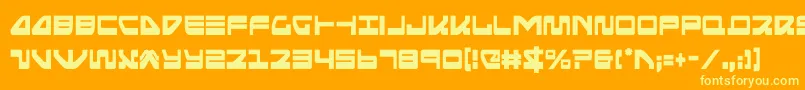 フォントseariderfalconcond – オレンジの背景に黄色の文字