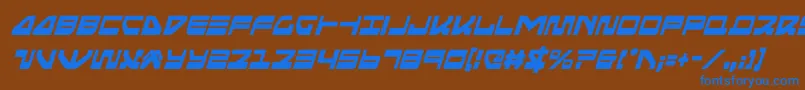 seariderfalconcondital Font – Blue Fonts on Brown Background