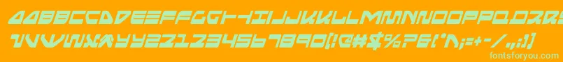 seariderfalconcondital Font – Green Fonts on Orange Background