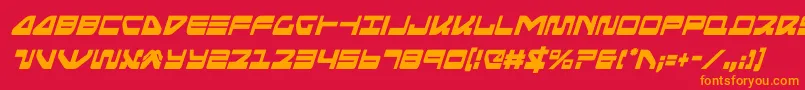 seariderfalconcondital Font – Orange Fonts on Red Background