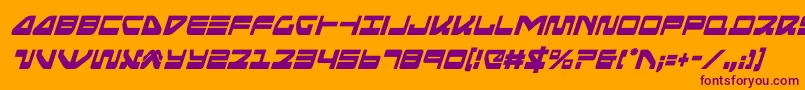 seariderfalconcondital Font – Purple Fonts on Orange Background
