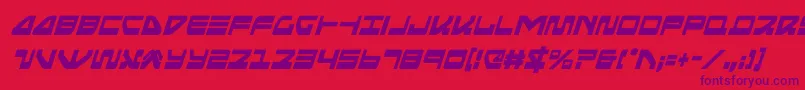 seariderfalconcondital Font – Purple Fonts on Red Background
