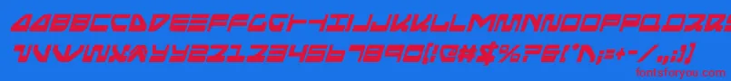seariderfalconcondital Font – Red Fonts on Blue Background