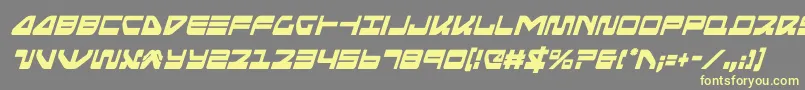 seariderfalconcondital-Schriftart – Gelbe Schriften auf grauem Hintergrund
