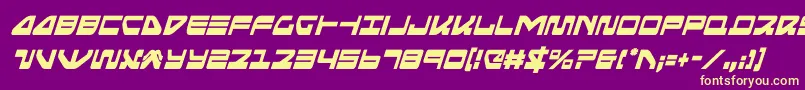 seariderfalconcondital Font – Yellow Fonts on Purple Background