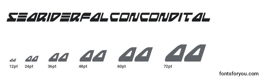 Размеры шрифта Seariderfalconcondital (139883)