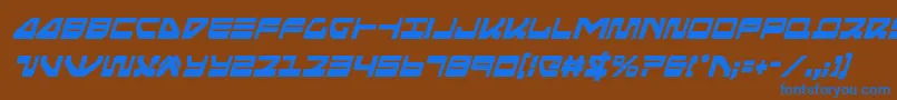 フォントseariderfalconcondital – 茶色の背景に青い文字