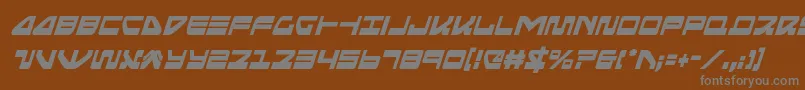 フォントseariderfalconcondital – 茶色の背景に灰色の文字